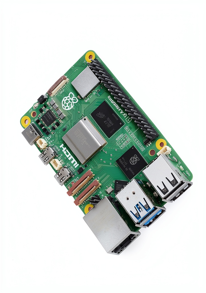 Installing Raspberry Pi Press Embedded Computer Systems Guide on a wooden desk