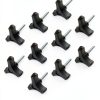 3/8-16 X 7/8 Male Thread Wing Nut Knob BYSOL 2" Diameter Black Finish-0