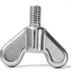 2Pair of Stainless Wing Butterfly Screws Bolts: Wing Bolt for Flagpole Installation with Hand-Twist Screws,10mm-3