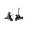 3/8-16 X 7/8 Male Thread Wing Nut Knob BYSOL 2" Diameter Black Finish-1