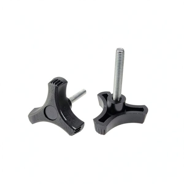 3/8-16 X 7/8 Male Thread Wing Nut Knob BYSOL 2" Diameter Black Finish-1