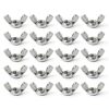 M8 Wing Nuts Stainless Steel 304 Fasteners Parts Screws Hand Twist Tighten Ear Butterfly Nut,20Pcs-0