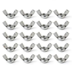 M8 Wing Nuts Stainless Steel 304 Fasteners Parts Screws Hand Twist Tighten Ear Butterfly Nut,20Pcs-0