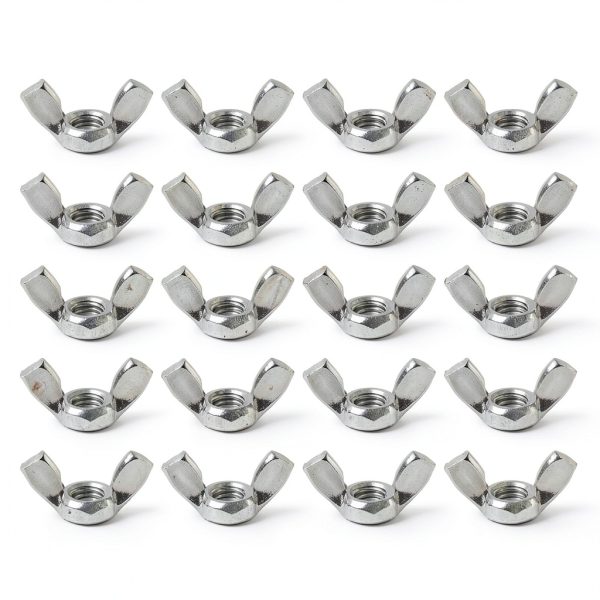 M8 Wing Nuts Stainless Steel 304 Fasteners Parts Screws Hand Twist Tighten Ear Butterfly Nut,20Pcs-0