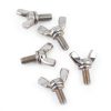 5 Pcs Machine Screw Set M5 Butterfly Wing Nuts Assortment Kit 304 Stainless Steel Wingbolt Screws and Bolts-0