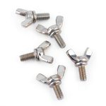 5 Pcs Machine Screw Set M5 Butterfly Wing Nuts Assortment Kit 304 Stainless Steel Wingbolt Screws and Bolts-0