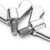 2Pair of Stainless Wing Butterfly Screws Bolts: Wing Bolt for Flagpole Installation with Hand-Twist Screws,10mm-8