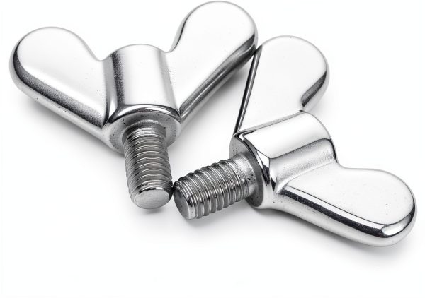 2Pair of Stainless Wing Butterfly Screws Bolts: Wing Bolt for Flagpole Installation with Hand-Twist Screws,10mm-8