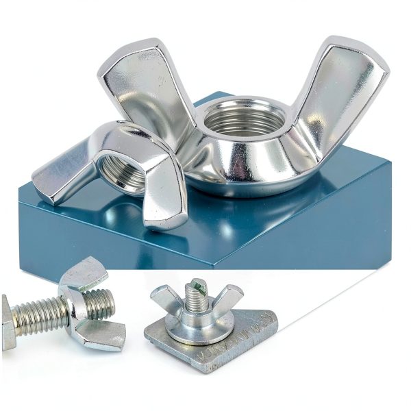 40PCS SAE Wing Nuts Assortment Kit, 5 Sizes- 5/32", 3/16", 1/4", 5/16", 3/8", Zinc Plated Wingnuts Fasteners, Parts Butterfly Wing Nut-3