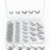 40PCS SAE Wing Nuts Assortment Kit, 5 Sizes- 5/32", 3/16", 1/4", 5/16", 3/8", Zinc Plated Wingnuts Fasteners, Parts Butterfly Wing Nut-0