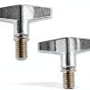 Pack of 2 Drum Set Hardware Guard Parts, M6x15mm Cymbal Stand Wing Nuts Screw Replacement Kit for Drummer, High-Graded Zinc Alloy Repairing Tool Percussion Instrument Accessories-0