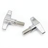 Pack of 2 Drum Set Hardware Guard Parts, M6x15mm Cymbal Stand Wing Nuts Screw Replacement Kit for Drummer, High-Graded Zinc Alloy Repairing Tool Percussion Instrument Accessories-3