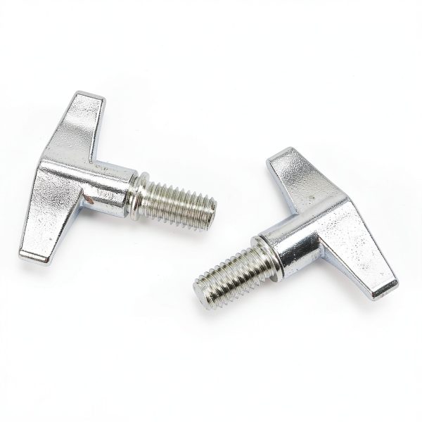 Pack of 2 Drum Set Hardware Guard Parts, M6x15mm Cymbal Stand Wing Nuts Screw Replacement Kit for Drummer, High-Graded Zinc Alloy Repairing Tool Percussion Instrument Accessories-3