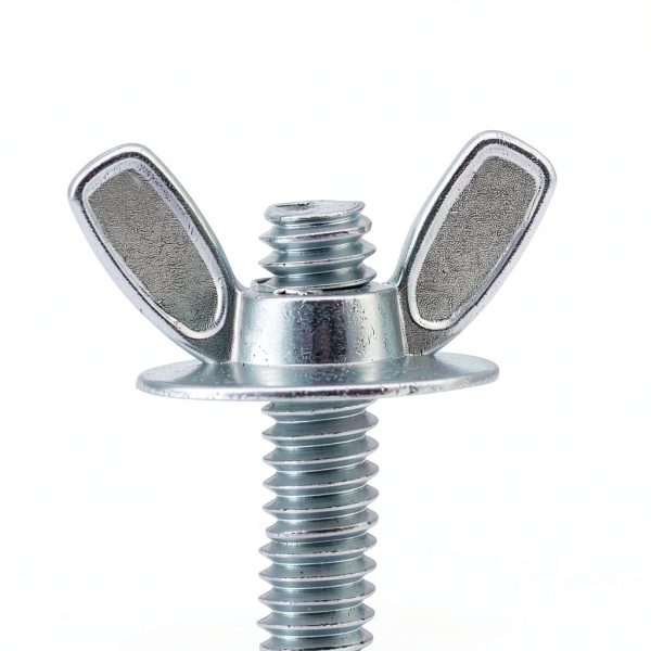 Xadnitu 50 Pieces 1/4''-20 Washered Wing Nut, Zinc Plated Hurricane Hardware Butterfly Nuts with Washer for Fasteners, Silver-5