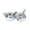 Xadnitu 50 Pieces 1/4''-20 Washered Wing Nut, Zinc Plated Hurricane Hardware Butterfly Nuts with Washer for Fasteners, Silver-3