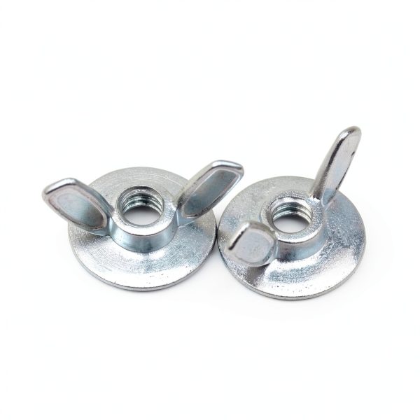 Xadnitu 50 Pieces 1/4''-20 Washered Wing Nut, Zinc Plated Hurricane Hardware Butterfly Nuts with Washer for Fasteners, Silver-3