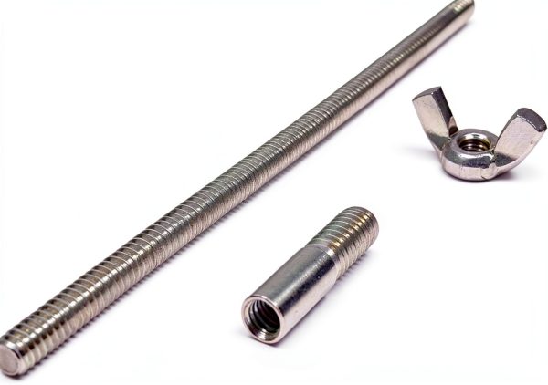 6 inch x 1/4-20 Cleaner Stud Wing Nut XRTMD Stainless Steel 6" Long-4